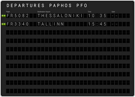 paphos airport flight schedule.